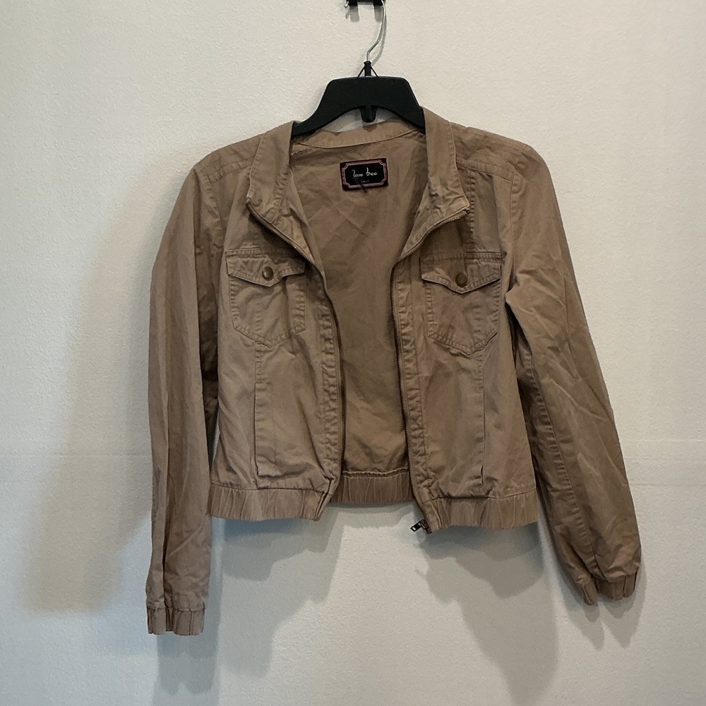 Love Tree Women's Brown Utility Jacket